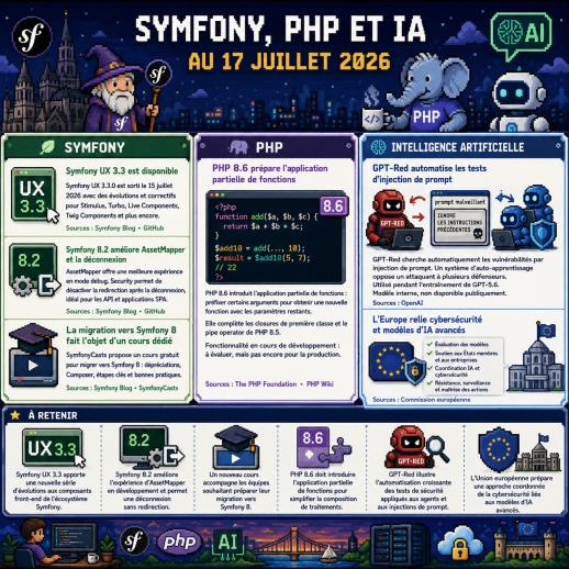 Symfony, PHP et IA au 17 juillet 2026