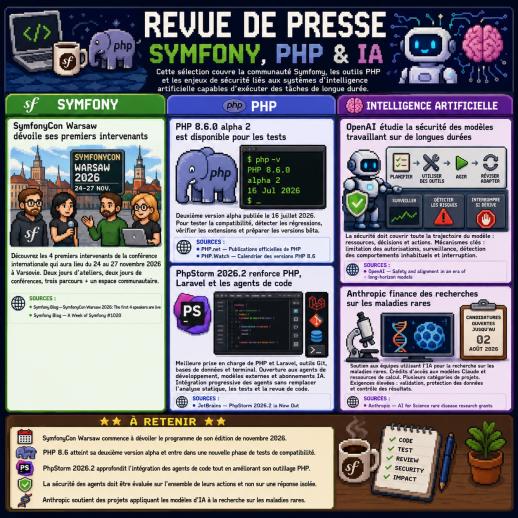 Symfony, PHP et IA au 24 juillet 2026